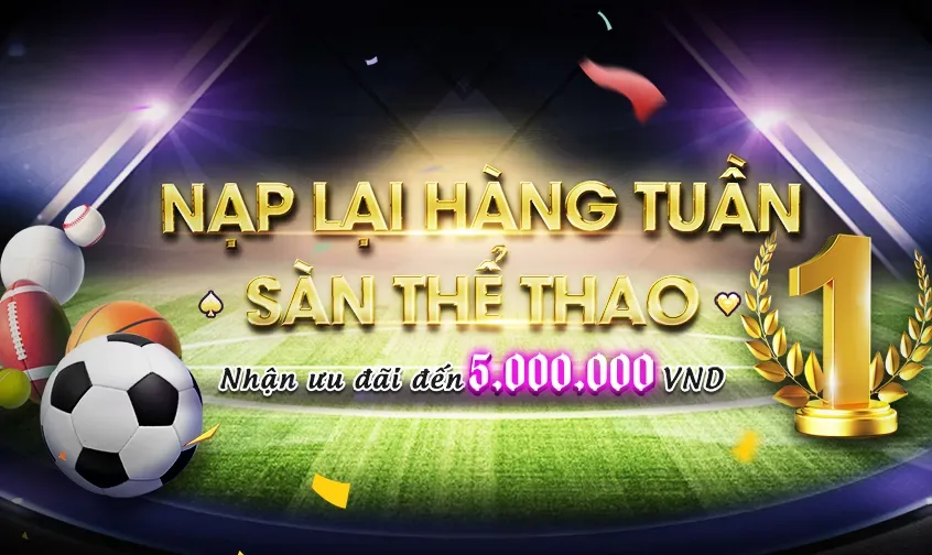Nạp lại hàng tuần sàn Thể thao